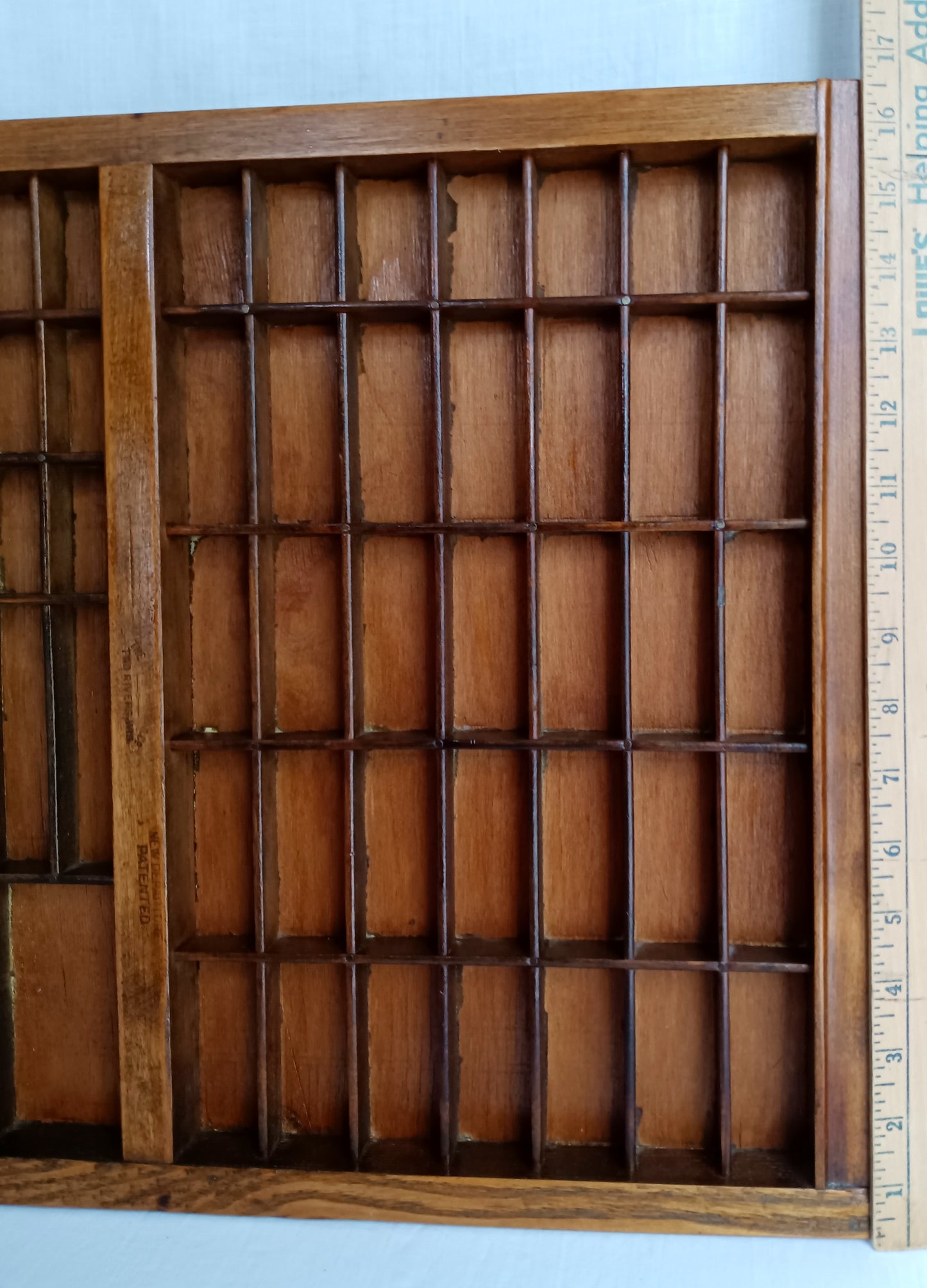 Antique Hamilton Printer Tray Letterpress Drawer Wooden Box 89 Cubbies/Compartments Primitive Shelf Display Jewelry Craft Collectible Rustic