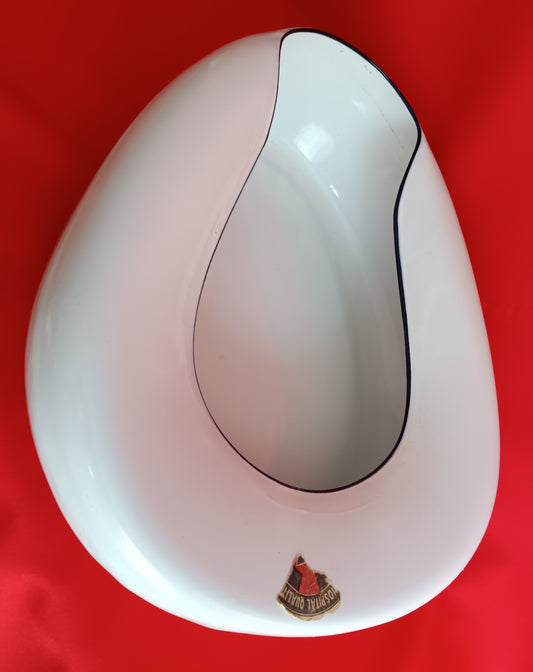 Vintage Mid Century Porcelain Enameled Steel Hospital Standard Bedpan Medical Artifacts Collection Enamelware - NOS