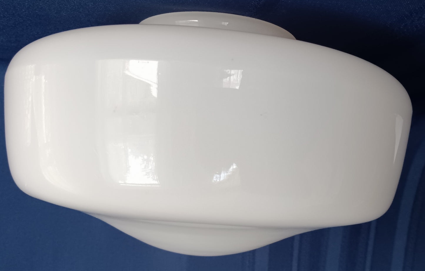 Vintage Milk Glass Schoolhouse Light Globe Replacement Glass Shade Ceiling Fixture Cover 8” Wide 4” Fitter