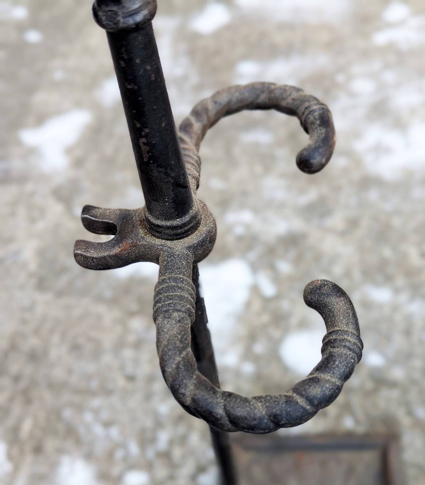 4pc Set Vintage Old Bradley & Hubbard Iron Metal Steel Fireplace Tools Poker Shovel Tongs Stand Holder Set