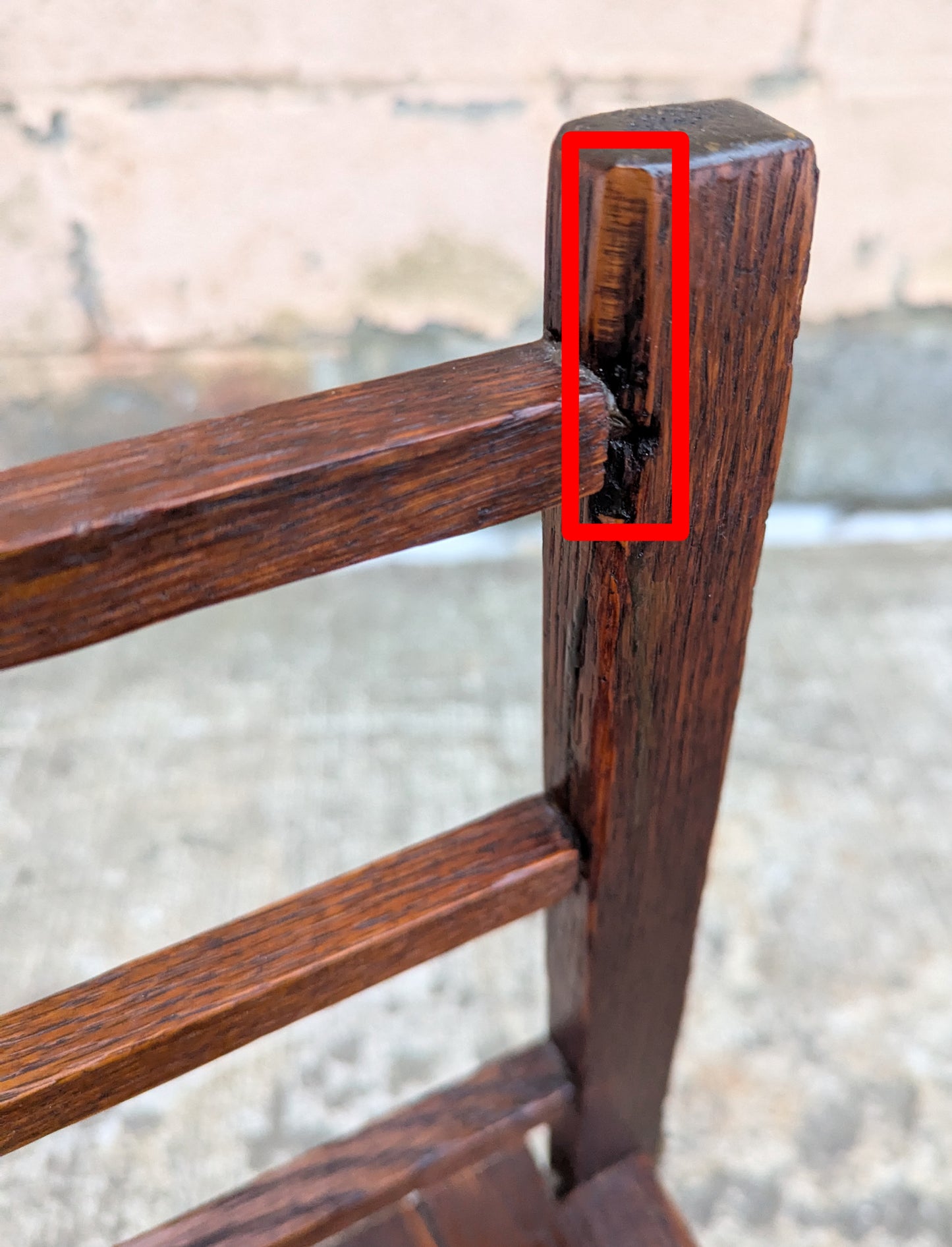 Antique Vintage Old Reclaimed Salvaged Handmade SOLID Oak Wood Wooden Side Accent Kids Chair