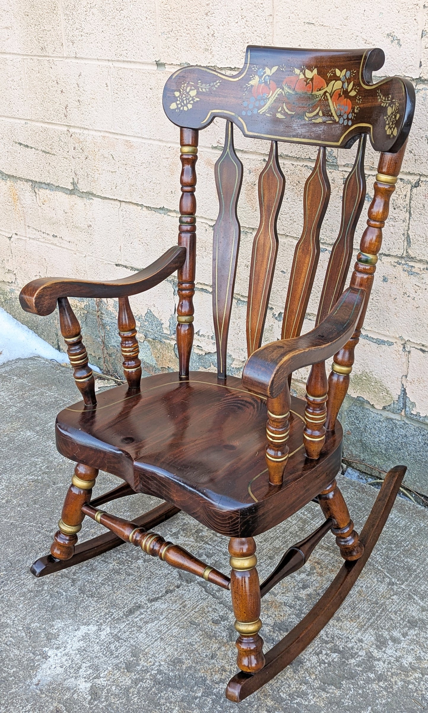 Antique Vintage Old Victorian Style Victorian SOLID Wood Wooden Child Childrens Kids Rocking Chair Rocker