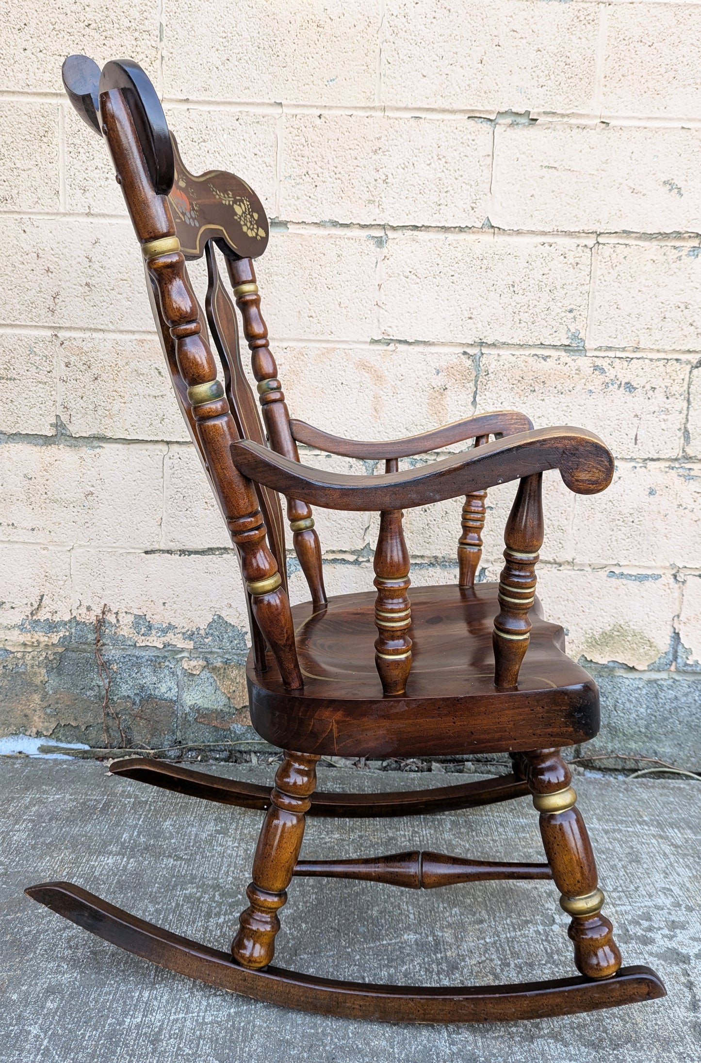 Antique Vintage Old Victorian Style Victorian SOLID Wood Wooden Child Childrens Kids Rocking Chair Rocker