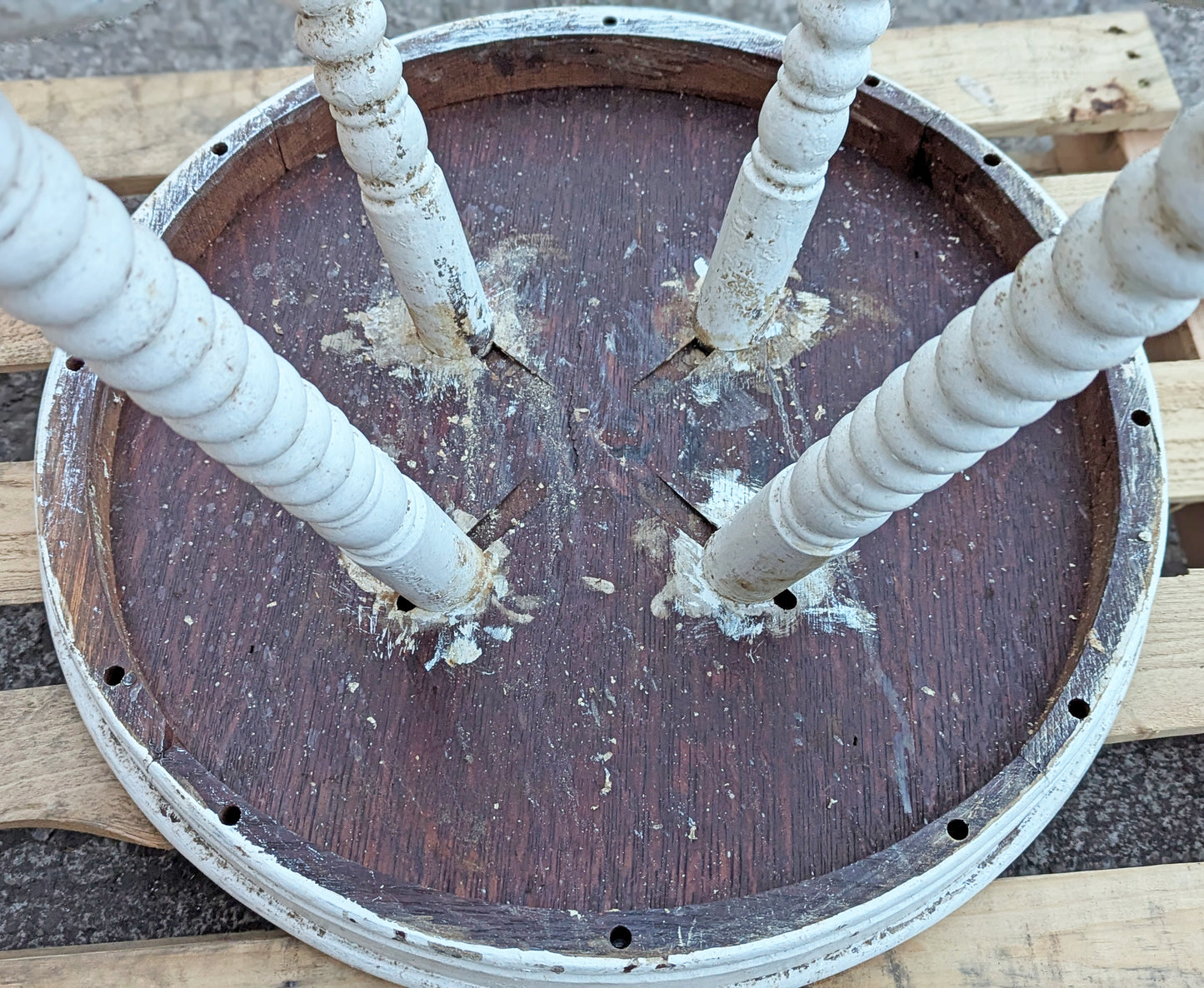 Antique Vintage Old Reclaimed Salvaged Victorian Oak Hardwood Wood Wooden End Accent Side Hall Stand Plant Table