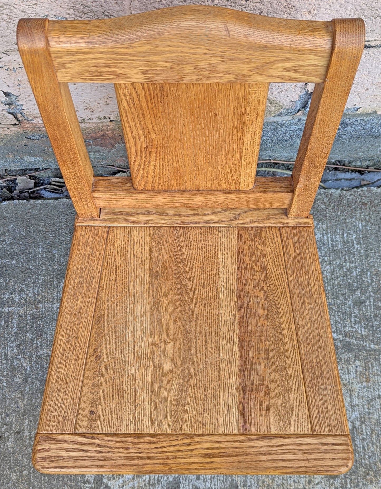 Vintage Antique Old Reclaimed Salvaged Hand Made Crafted SOLID Oak Wood Wooden Side Accent Kids Childs Children Chair