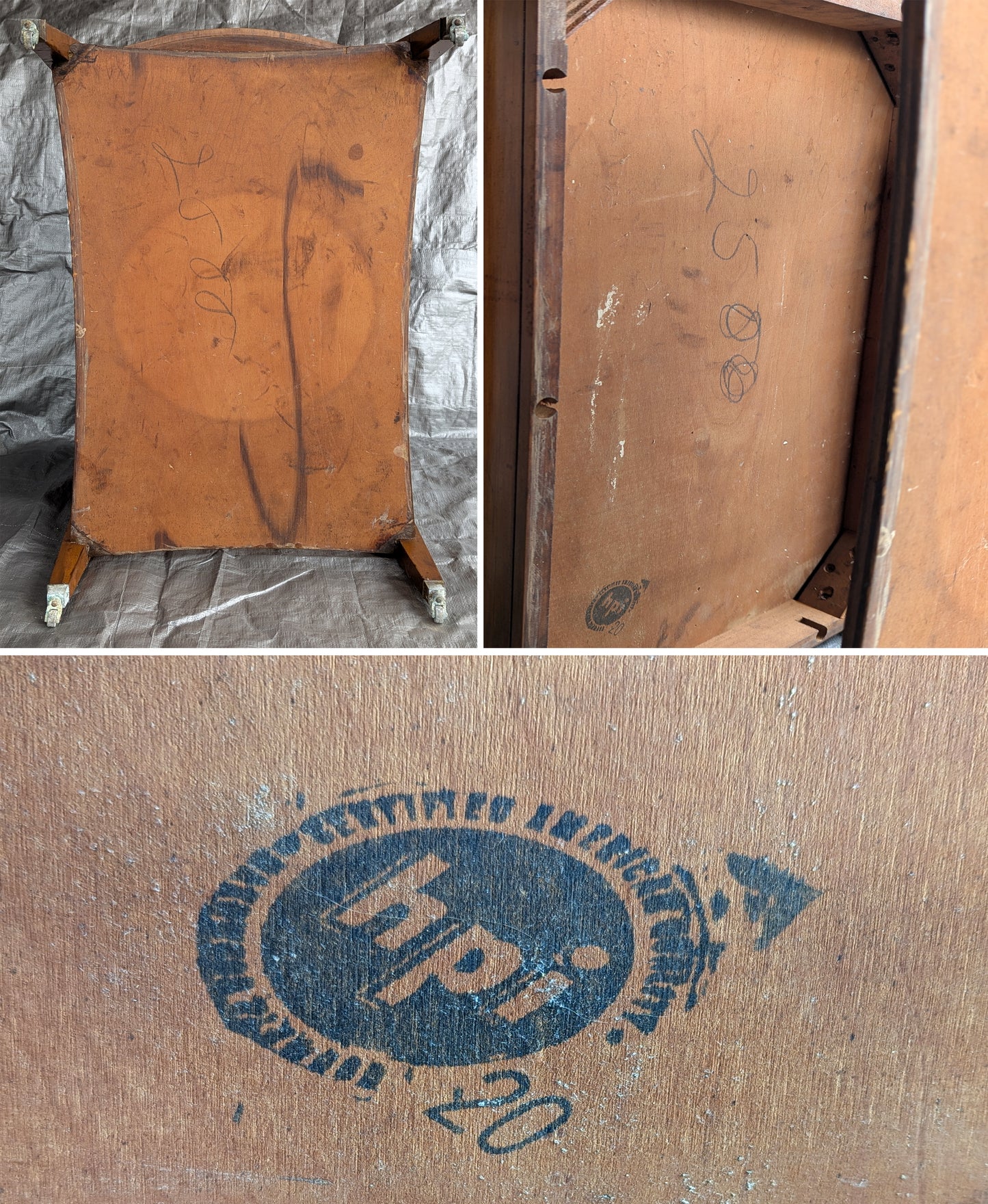 Vintage Antique Old Mid Century Modern Solid HARDWOOD Wood Wooden Mahogany Side End Accent Lamp Table Shelf Nightstand Night Stand