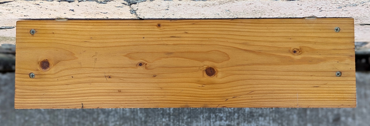 20"H Vintage Old Reclaimed Salvaged SOLID Pine Wood Wooden Wall Mounted Mount Shelf Shelves Cupboard Shelving 3 Tier