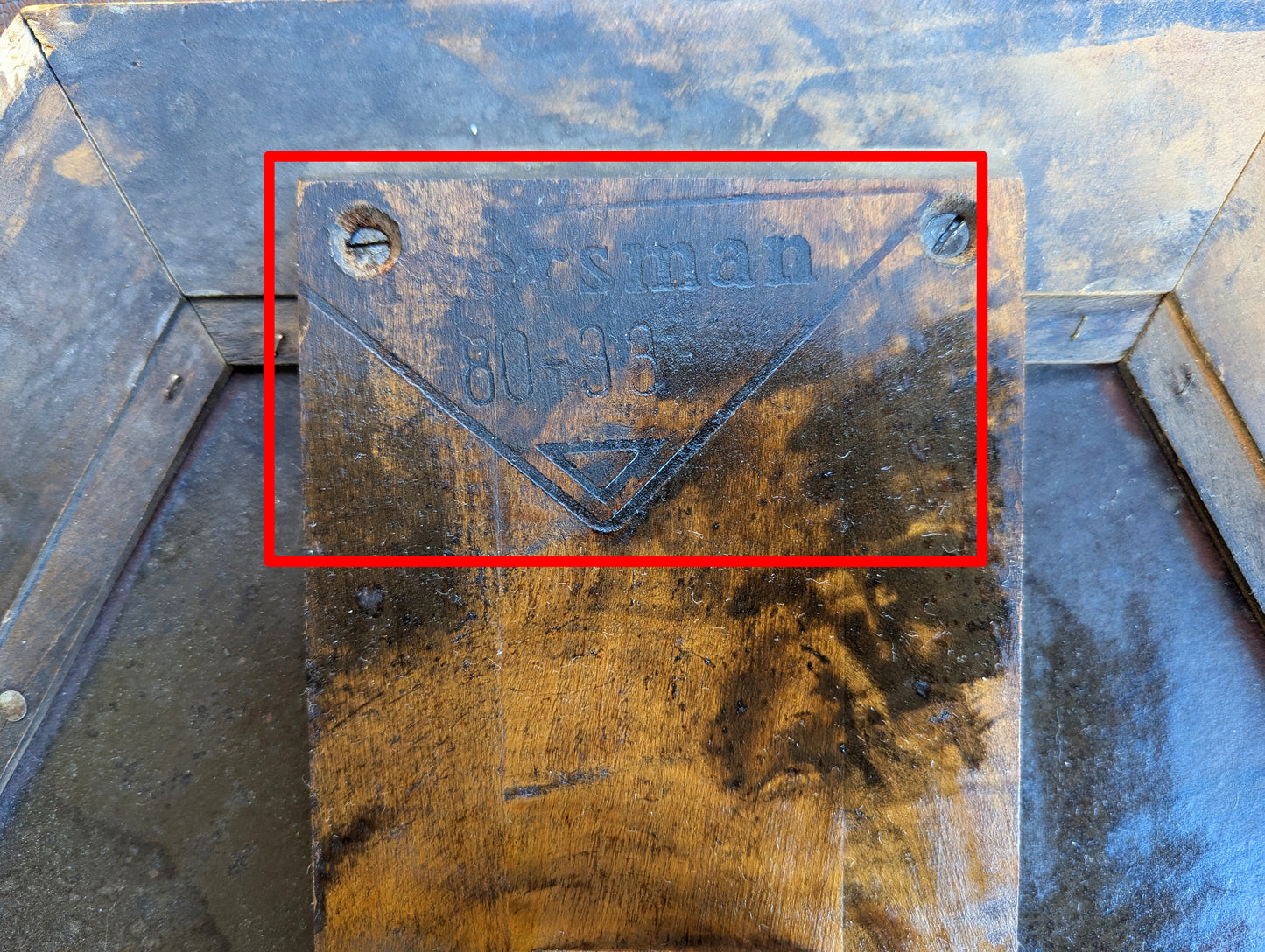 Vintage Antique Old Reclaimed Salvaged Mersman Solid Wood Wooden Hexagon Hexagonal Pedestal Lamp End Side Accent Table Plant Stand