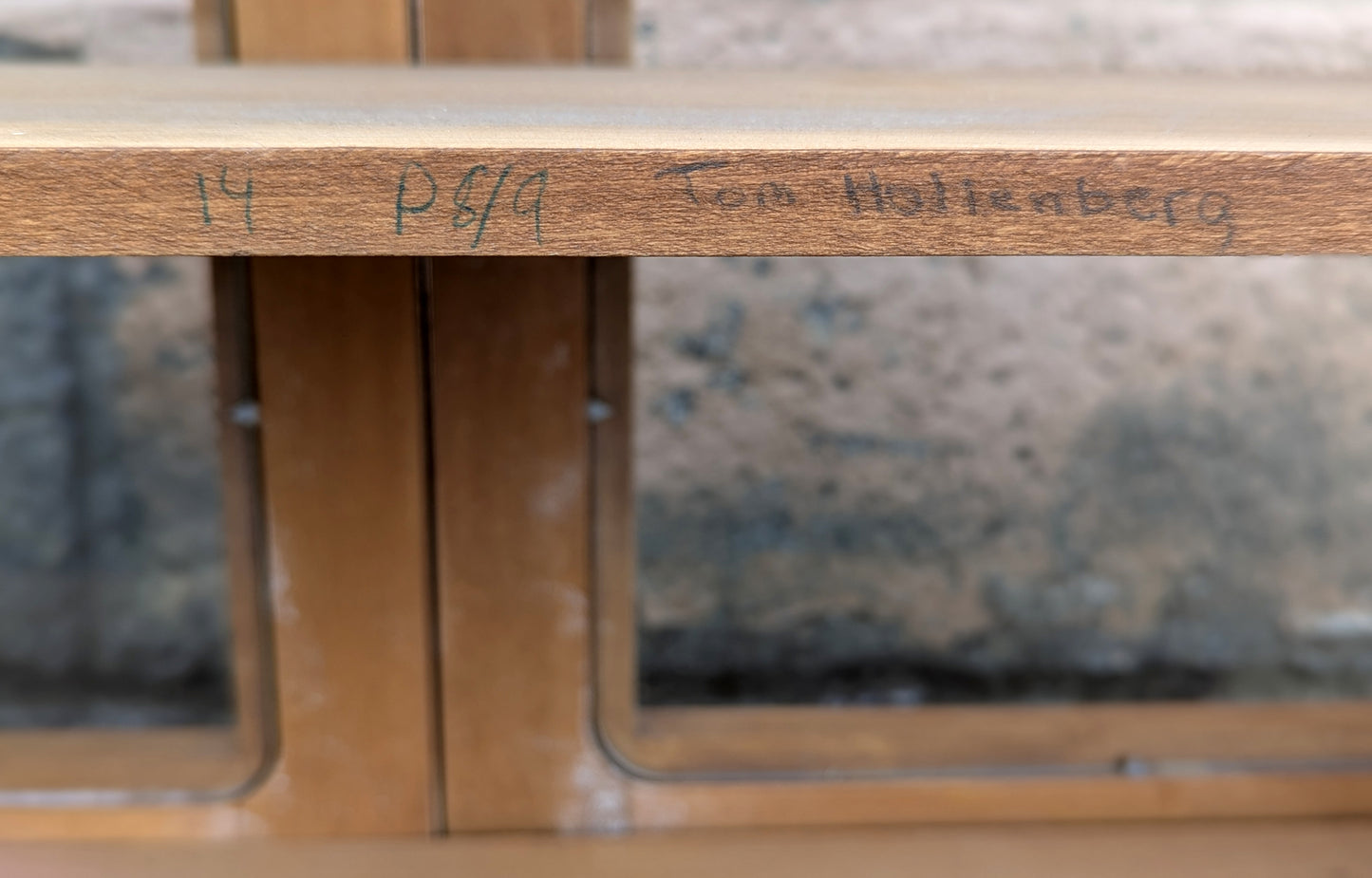 Vintage Antique Old Handmade Reclaimed Salvaged SOLID Wood Wooden Wall Mounted Hanging Cabinet Door Window Shelf Cupboard Holder Glass