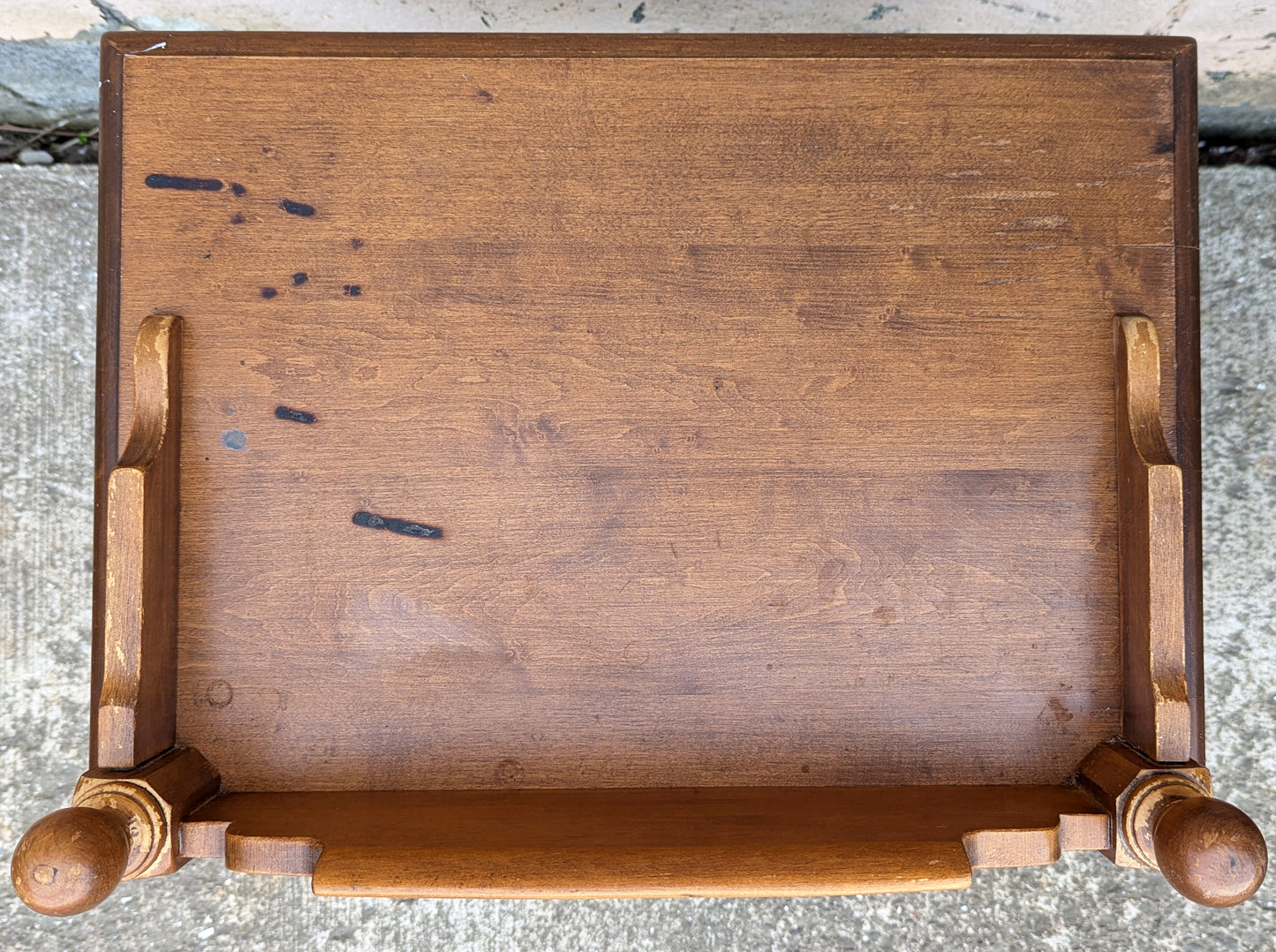 Vintage Antique Old Reclaimed Salvaged Heywood Wakefield SOLID Maple Wood Wooden Side End Hall Table Night Stand Shelf Drawer Writing Desk