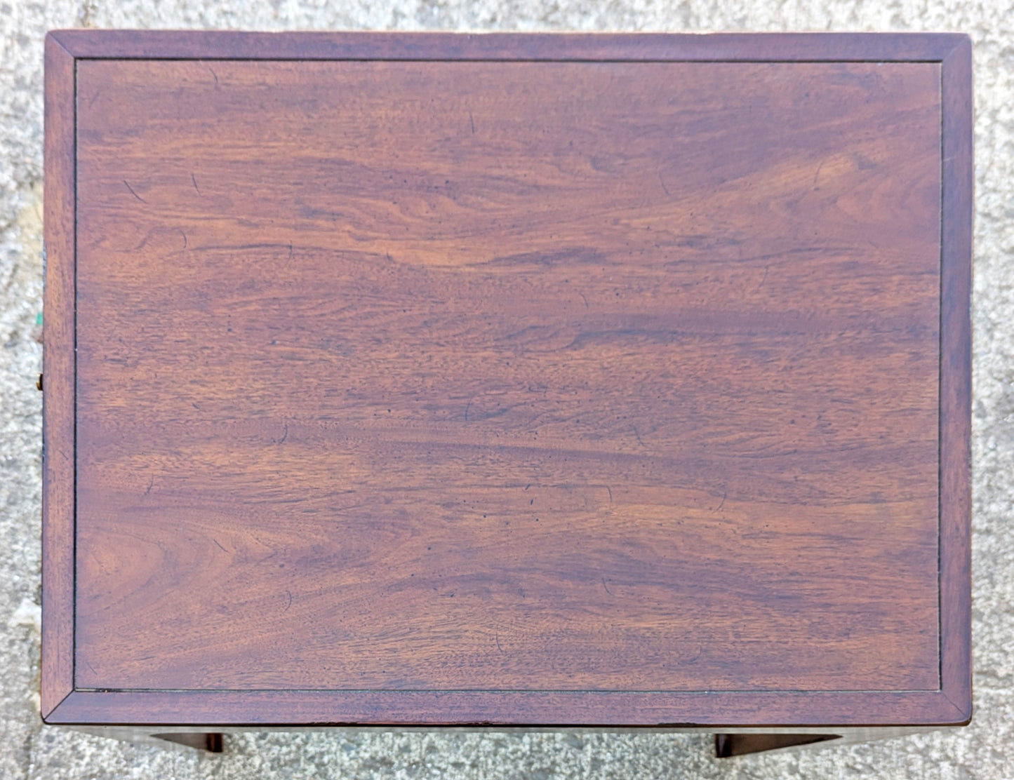 Vintage Antique Old Reclaimed Salvaged Henredon SOLID Mahogany Wood Wooden Side End Hall Table Night Stand Shelf Drawer