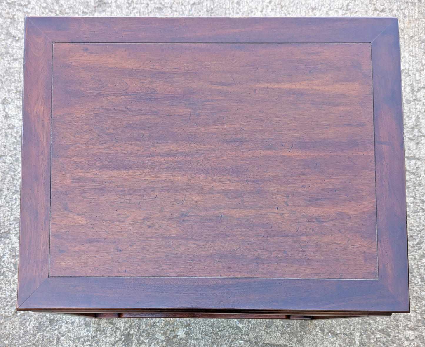 Vintage Antique Old Reclaimed Salvaged Henredon SOLID Mahogany Wood Wooden Side End Hall Table Night Stand Shelf Drawer