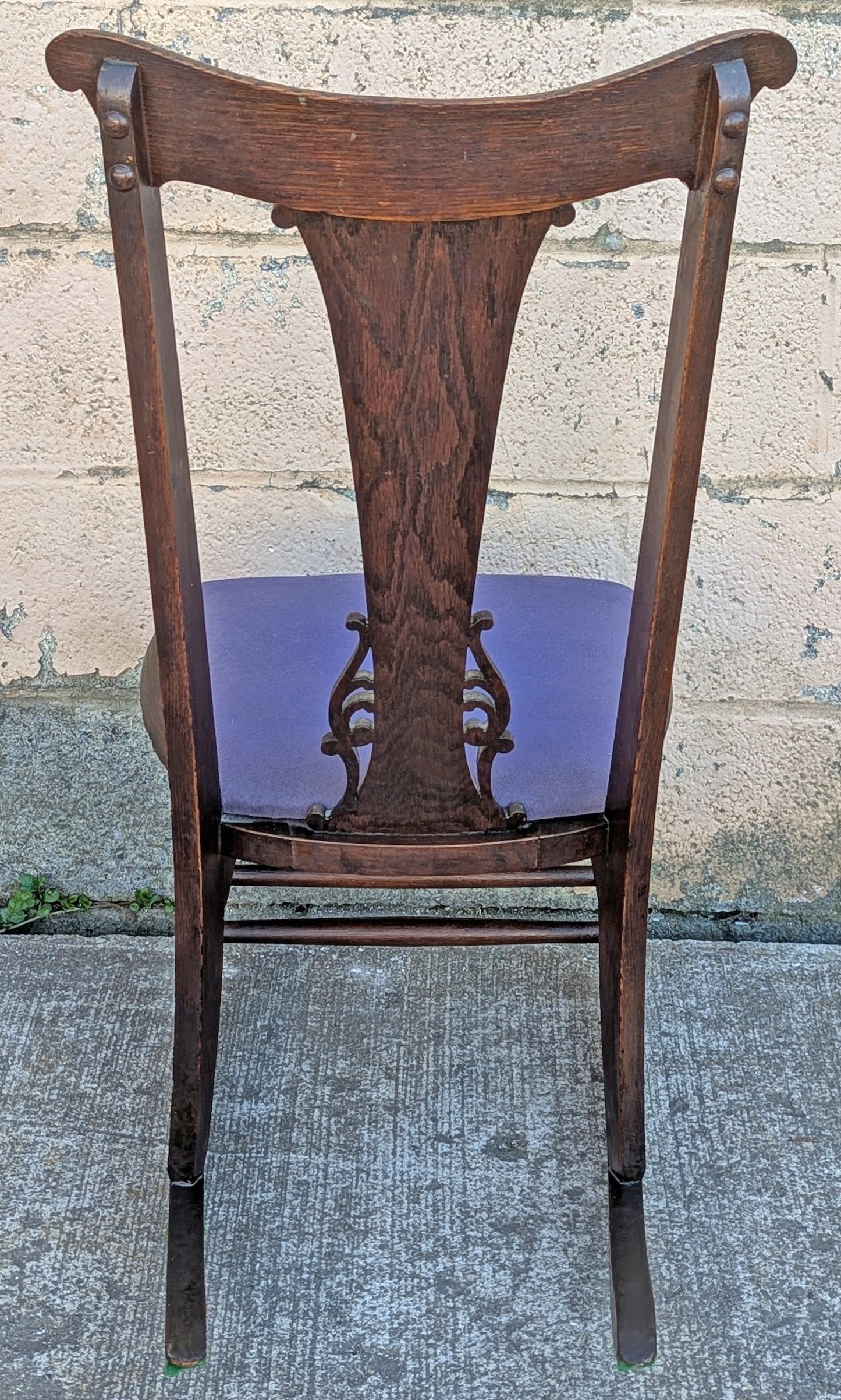 Antique Vintage Old Reclaimed Salvaged SOLID Oak Wood Wooden Child Children Adult Kid Porch Patio Foyer Sunroom Knitting Rocking Rocker Chair