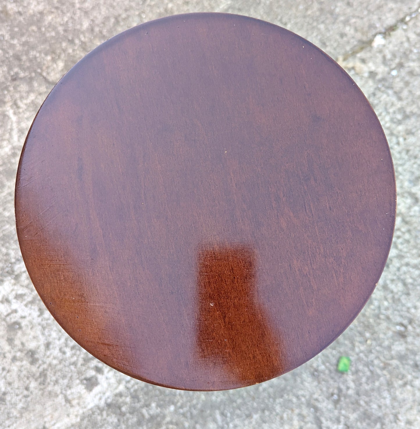 Vintage Antique Old "Bombay Company" Neo Classical Style SOLID Cherry Fruit Wood Wooden Lamp End Side Plant Hall Table Stand Shelf Circular