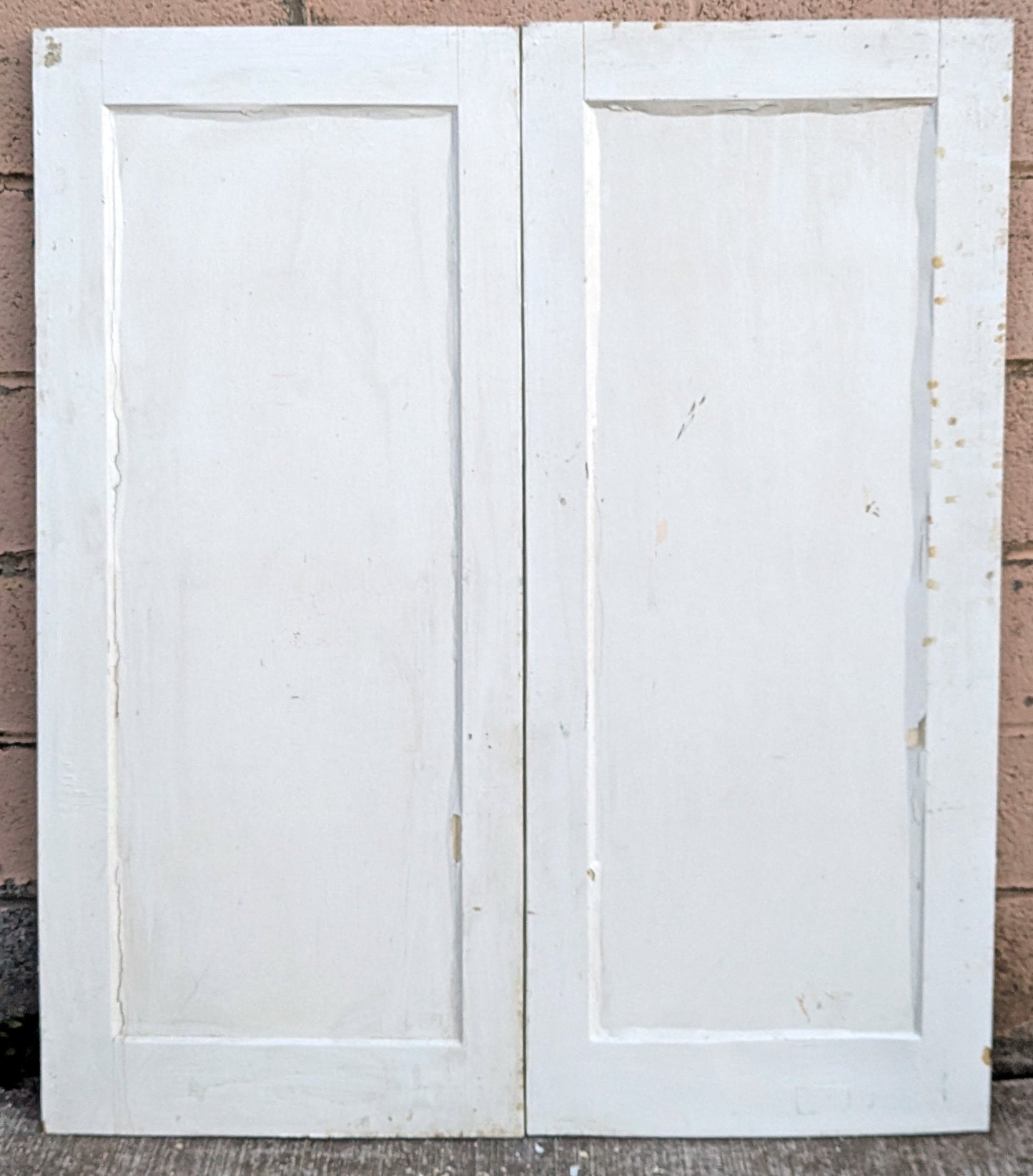 2 Pairs Available 41"x59" Antique Vintage Old Reclaimed Salvaged SOLID Wood Wooden Cabinet Pantry Door Single Flat Recessed Panel