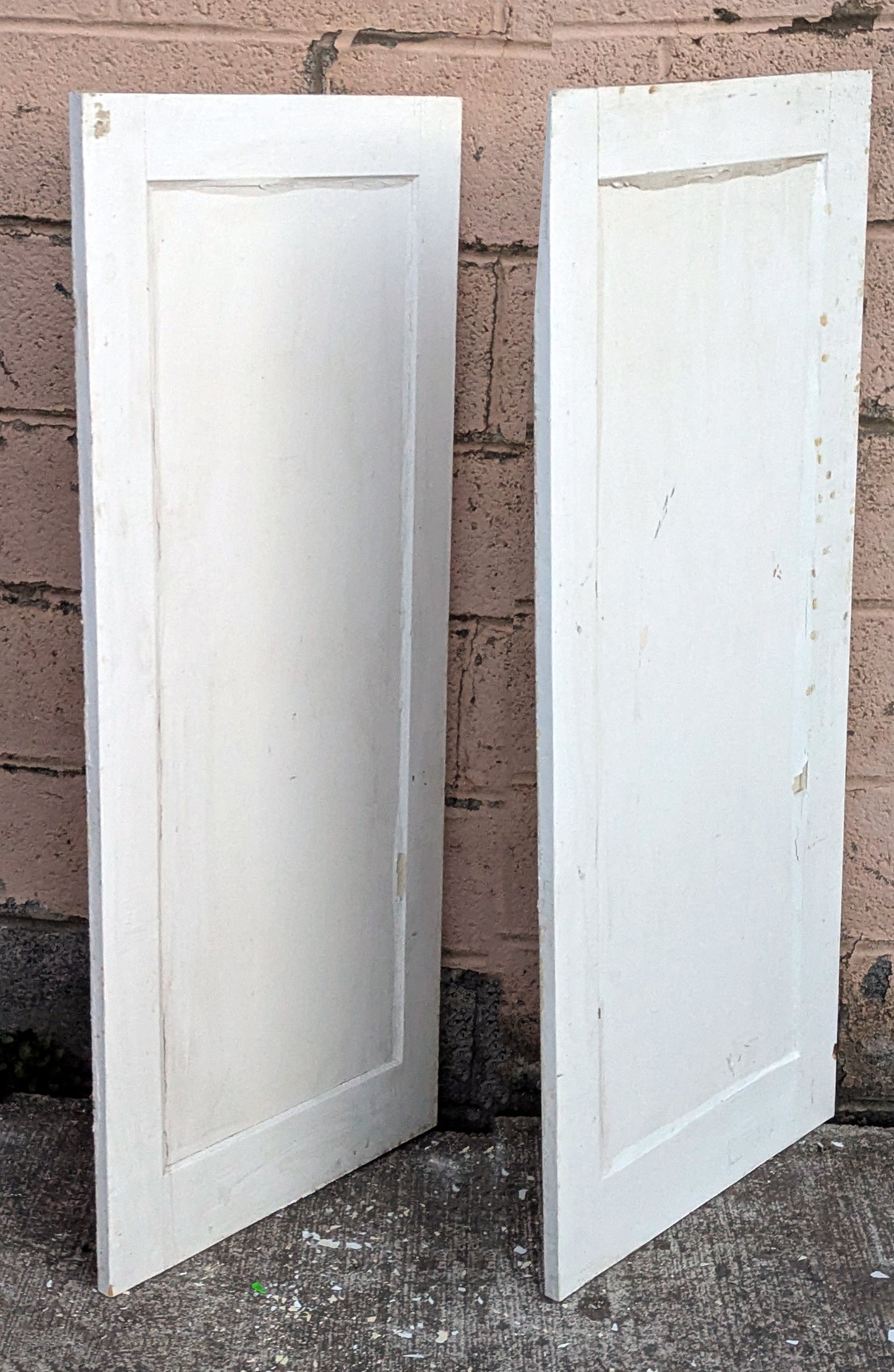 2 Pairs Available 41"x59" Antique Vintage Old Reclaimed Salvaged SOLID Wood Wooden Cabinet Pantry Door Single Flat Recessed Panel