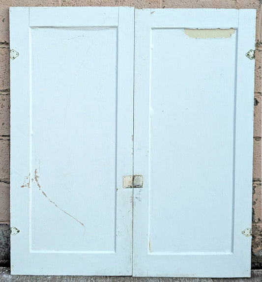 2 Pairs Available 41"x59" Antique Vintage Old Reclaimed Salvaged SOLID Wood Wooden Cabinet Pantry Door Single Flat Recessed Panel