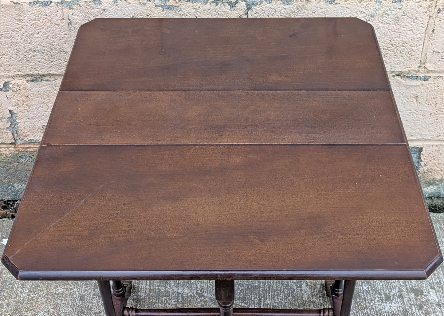 Vintage Antique Reclaimed Salvaged SOLID Cherry Wood Wooden Drop Leaf Gate Leg Gateleg End Accent Side Dining Table