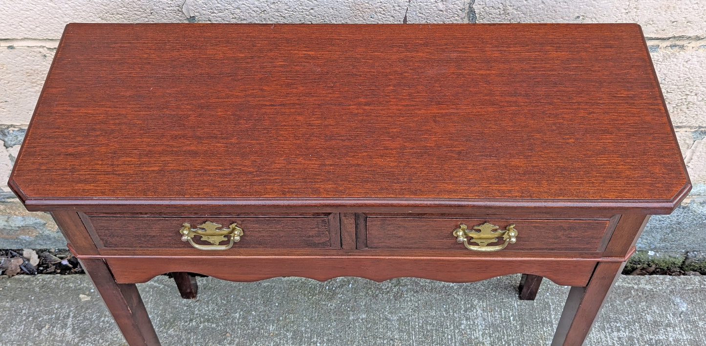 Vintage Antique Old Reclaimed Salvaged SOLID Carved Mahogany Wood Wooden Console Entry Side End Hall Accent Foyer Sofa Lamp Table Stand