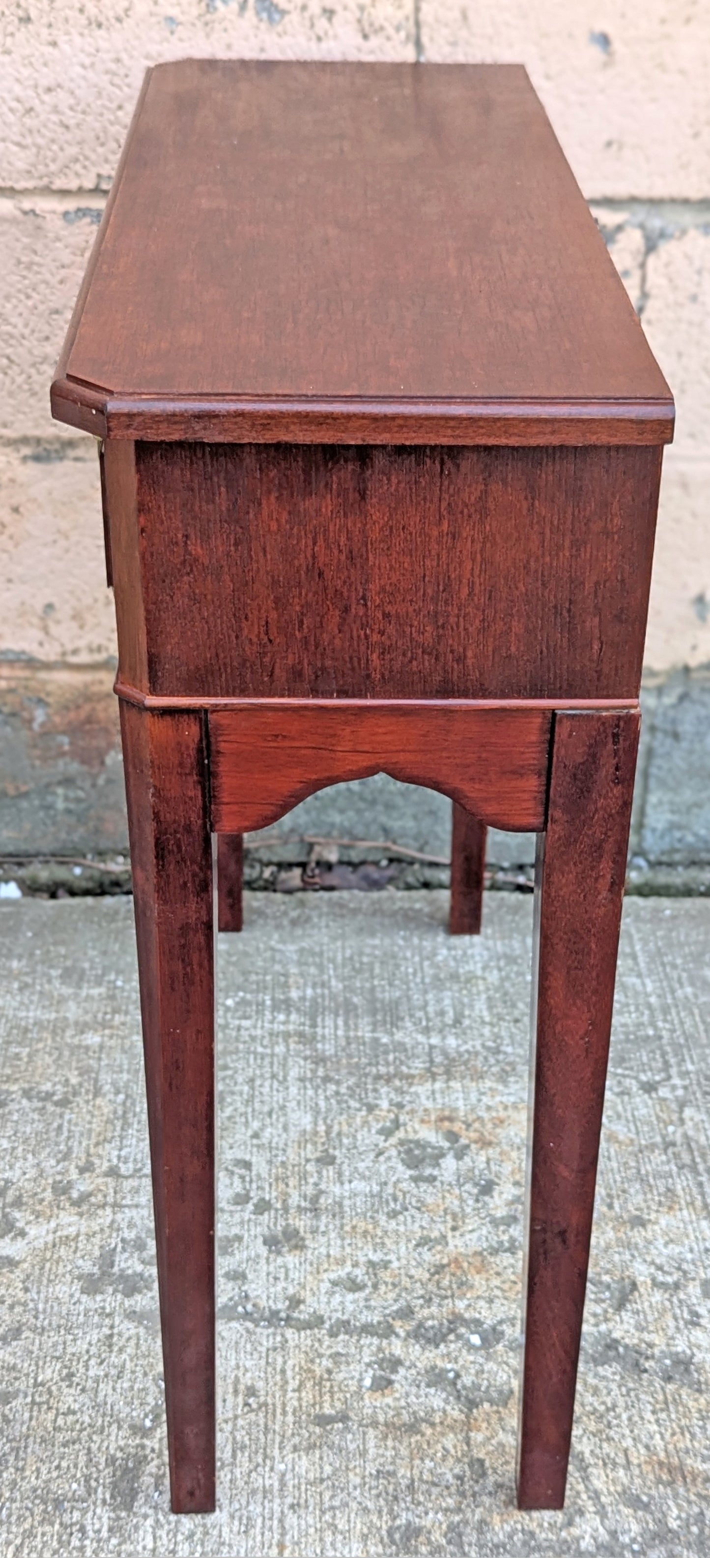 Vintage Antique Old Reclaimed Salvaged SOLID Carved Mahogany Wood Wooden Console Entry Side End Hall Accent Foyer Sofa Lamp Table Stand