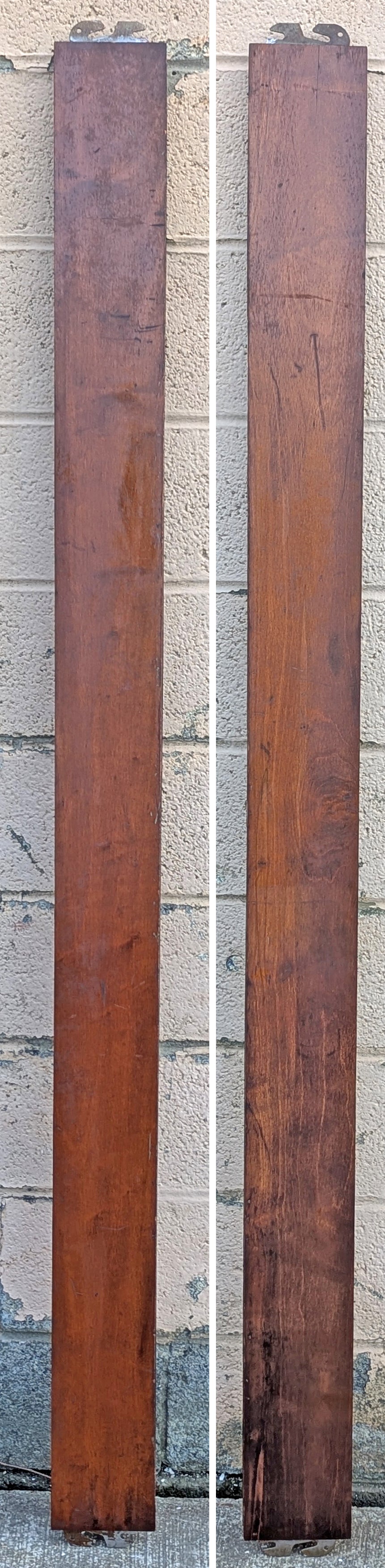 Vintage Antique Old Reclaimed Salvaged SOLID Maple Wood Wooden Queen Size Bed Frames Head Foot Board Rail Slat Set
