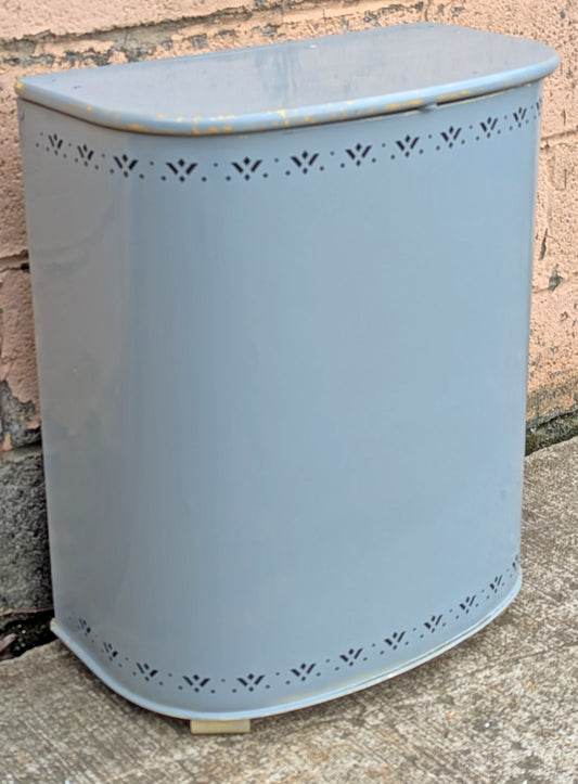 Vintage Old DETECTO BRAND Mid Century Modern Metal Steel Kids Children Laundry Hamper Clothes Clothing Vented Basket Bin