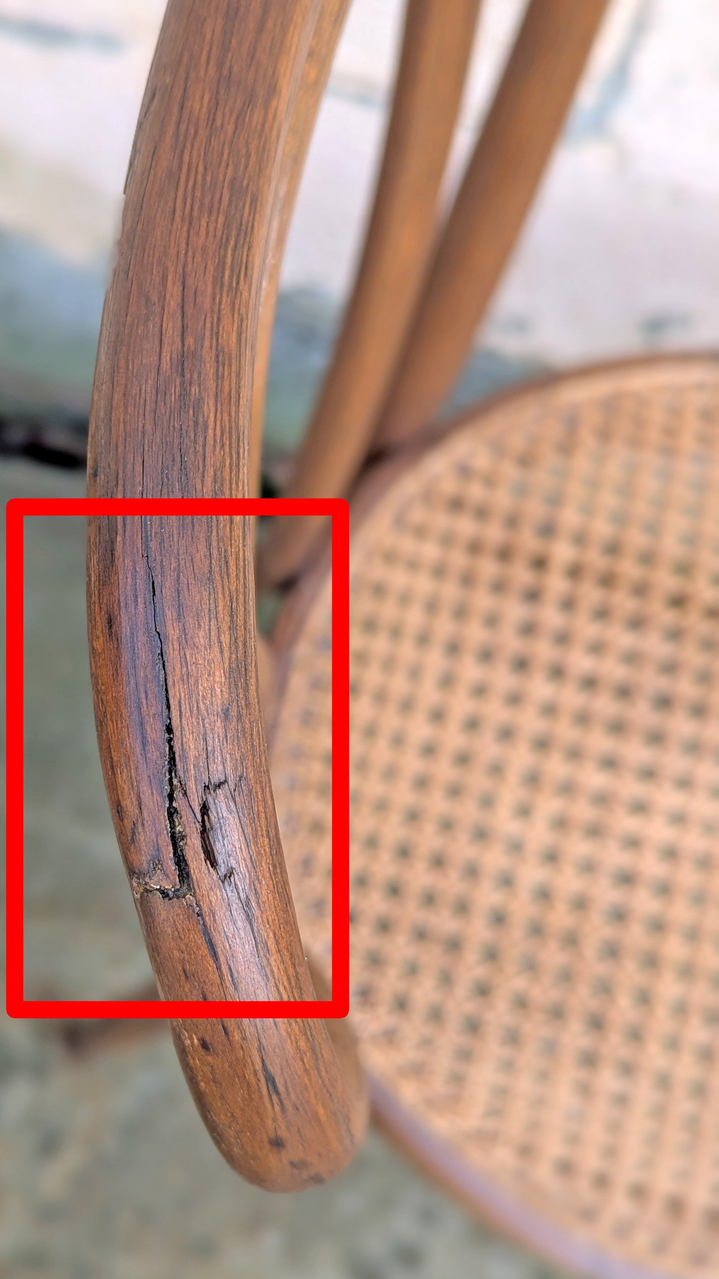 Antique Vintage .,Old Thonet Reclaimed Salvaged SOLID Wood Wooden Curved Bentwood Side Accent Bistro Dining Chair Caned Seat