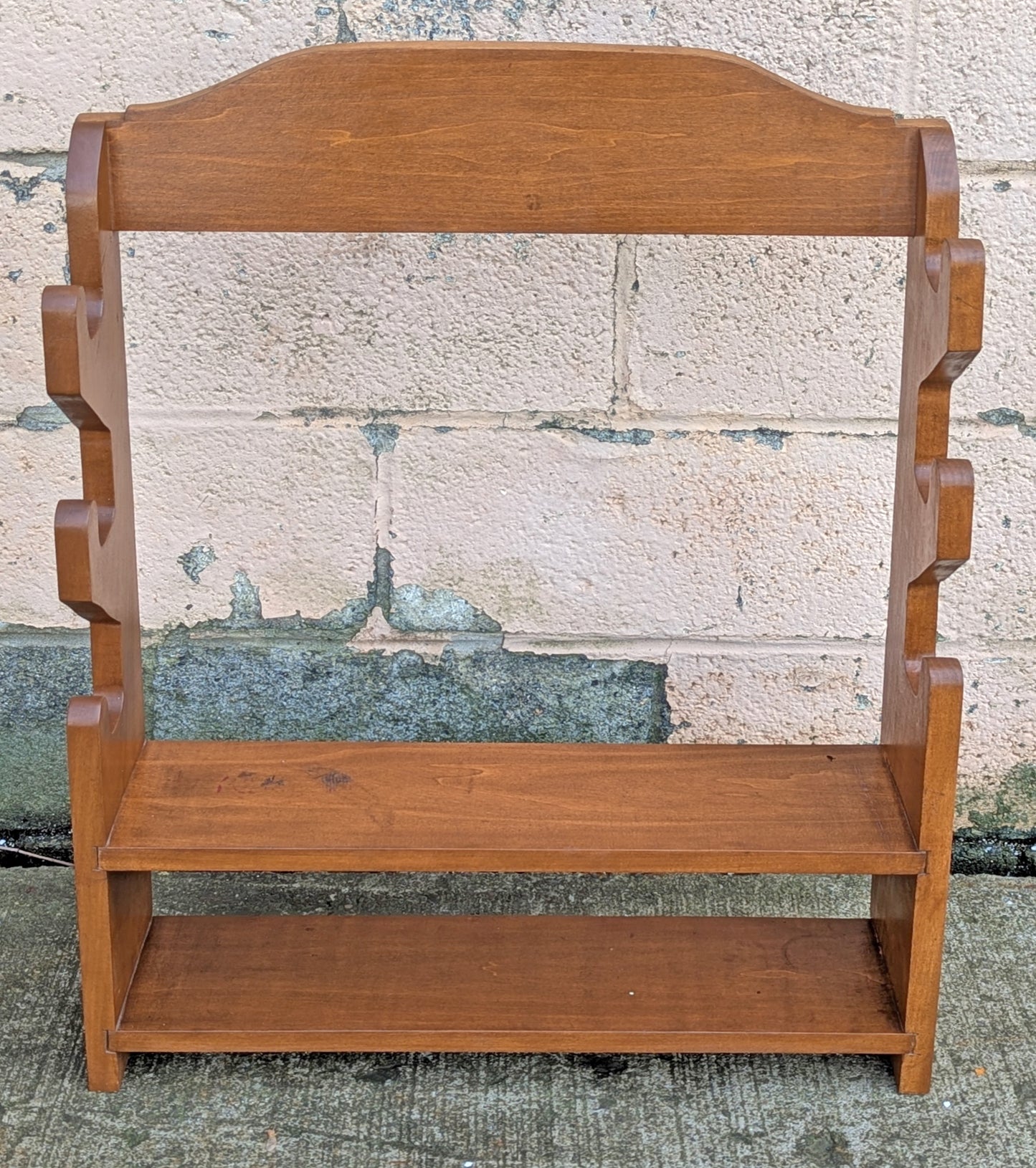 Vintage Antique Old Handmade Handcrafted Reclaimed Salvaged SOLID Wood Wooden Gun Rifle Rack Holder Wall Mounted Hanging Unit Shelf