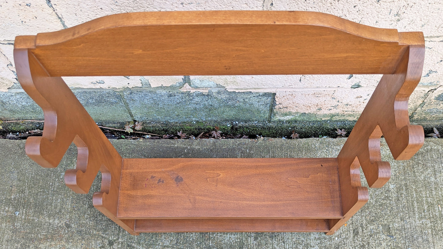 Vintage Antique Old Handmade Handcrafted Reclaimed Salvaged SOLID Wood Wooden Gun Rifle Rack Holder Wall Mounted Hanging Unit Shelf