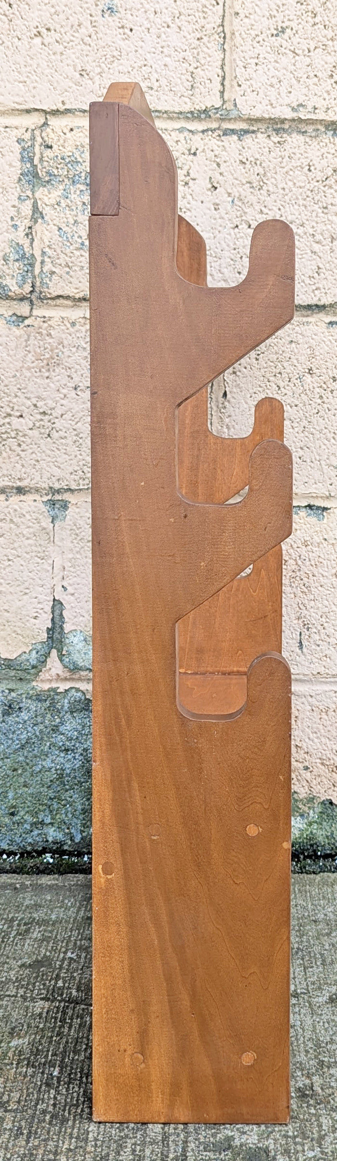 Vintage Antique Old Handmade Handcrafted Reclaimed Salvaged SOLID Wood Wooden Gun Rifle Rack Holder Wall Mounted Hanging Unit Shelf