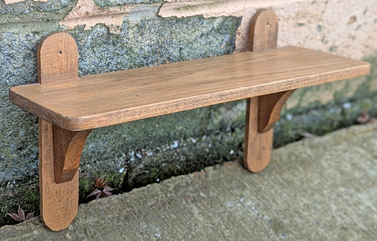 Vintage Handmade Wooden Figurines Display Shelf Kitchen Bathroom Spice Bottle Rack 2 Brackets Wall Hanging Shelf Home Décor