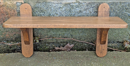 Vintage Handmade Wooden Figurines Display Shelf Kitchen Bathroom Spice Bottle Rack 2 Brackets Wall Hanging Shelf Home Décor