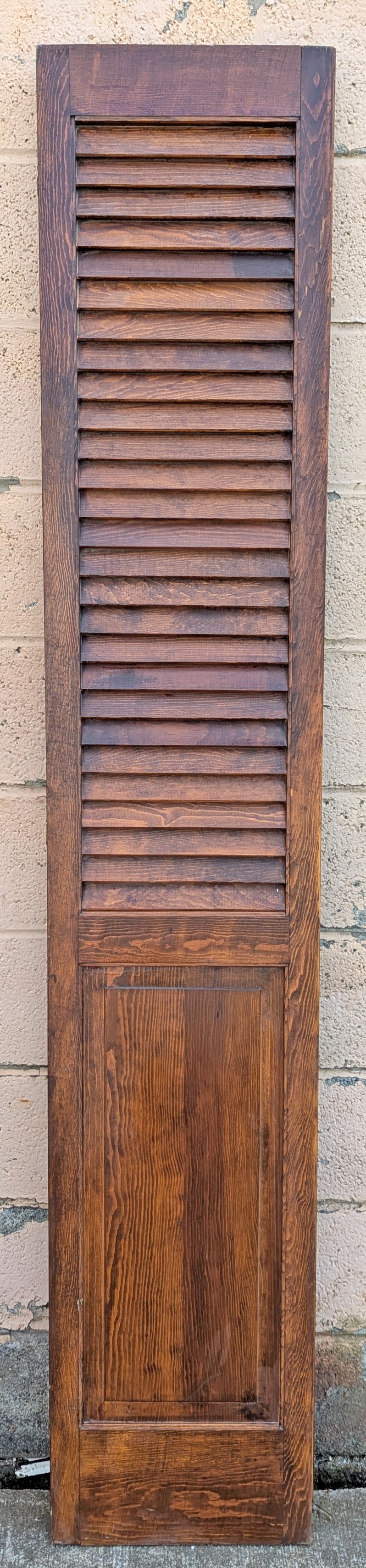 60"x79.5" Set of Vintage SOLID Wood Wooden Interior Bifold Doors Louver Closet Pantry Doors