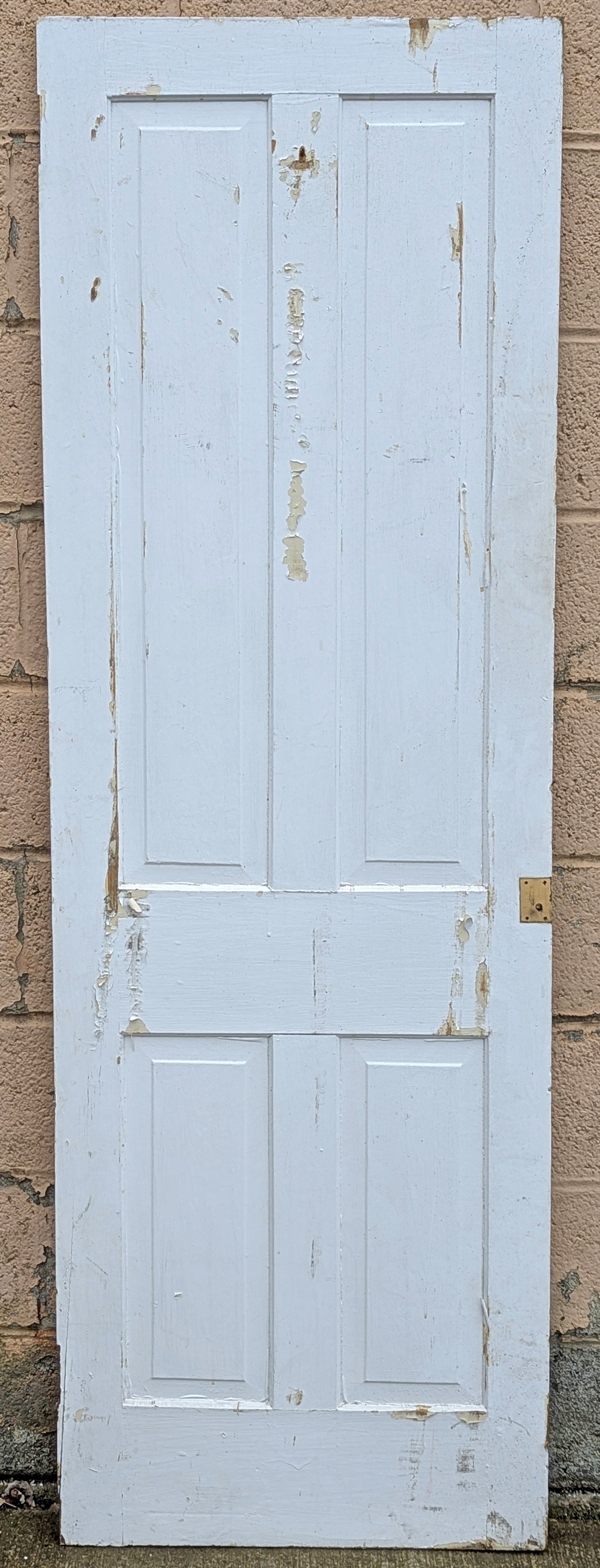 24"x72" Antique Vintage Old Reclaimed Salvaged Victorian SOLID Wood Wooden Interior Door 4 Panels