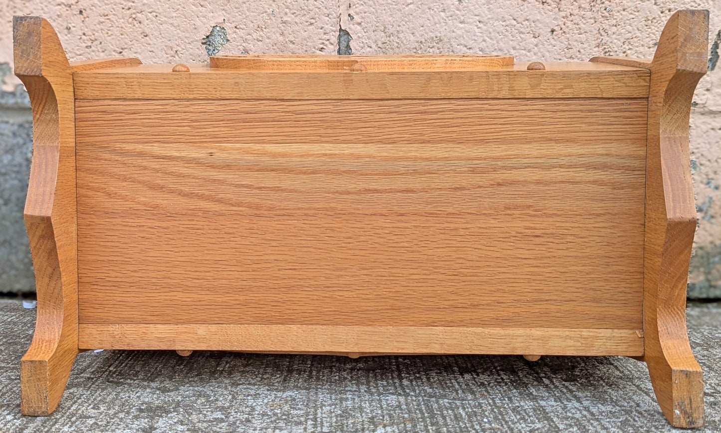 Vintage Reclaimed Salvaged Handmade SOLID Wood Wooden Newspaper Accent Decor Magazine Caddy Tool Box Storage Basket Rack Holder Bin Stand
