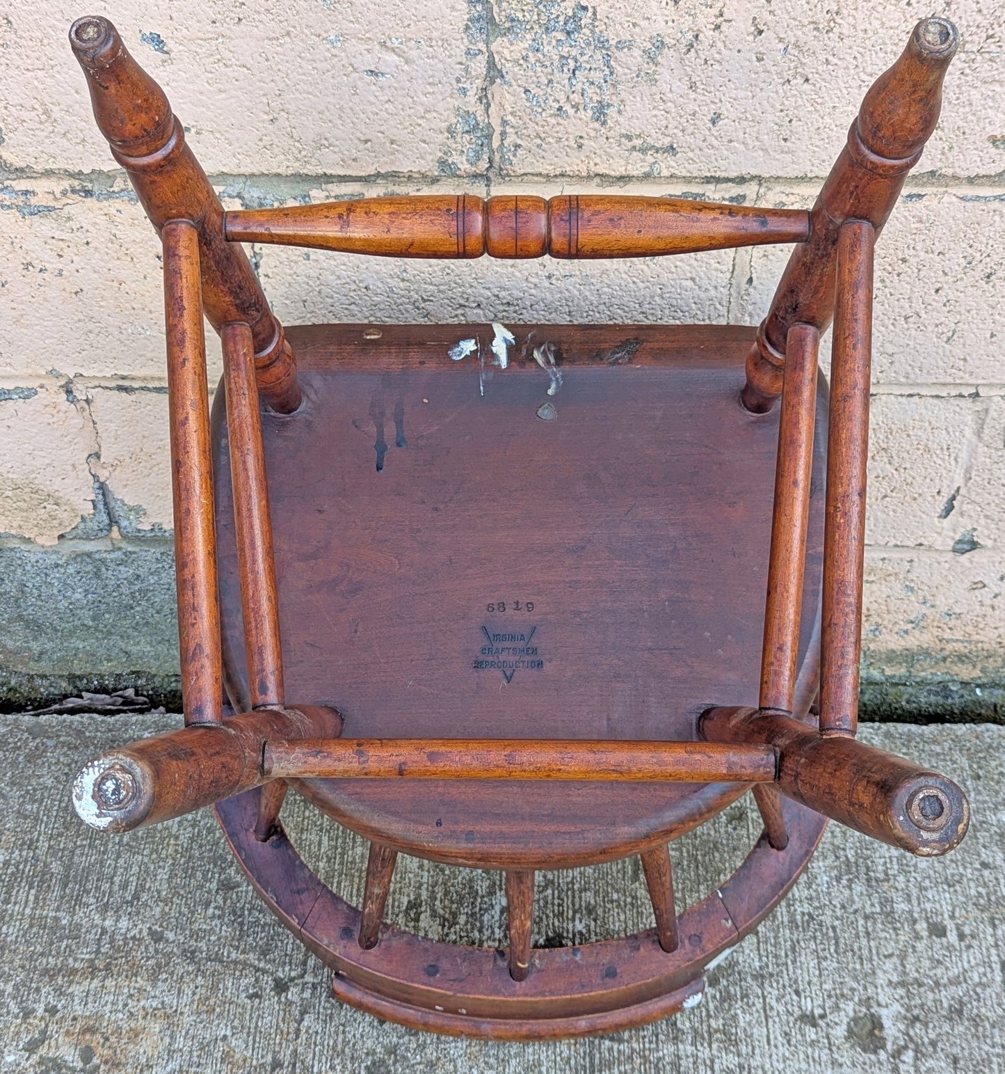 Antique Vintage Old Reclaimed Salvaged SOLID Wood Wooden Captain Smoker Pub Barrel Side Dining Accent Desk Arm Chair Armchair Spindle Back