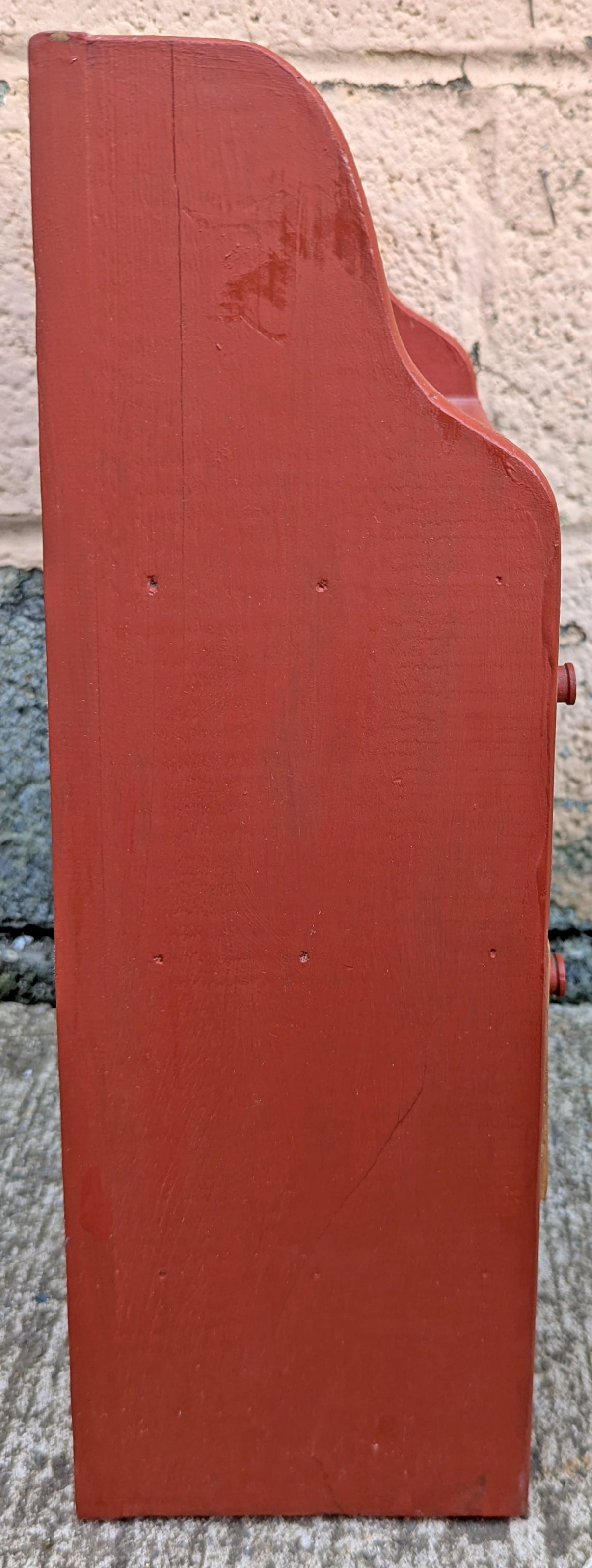 Vintage Old Handmade Handcrafted Reclaimed Salvaged SOLID Wood Wooden Kitchen Wall Hanging Shelf Cabinet 4 Drawers