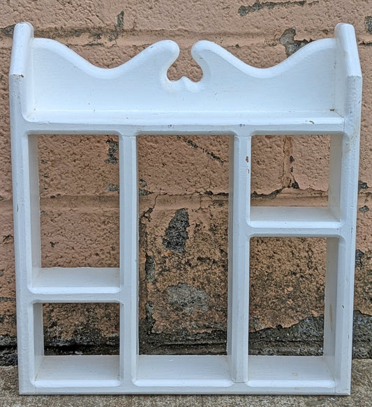 Vintage Antique Old Reclaimed Salvaged Handmade Handcrafted SOLID Wood Wooden Wall Mounted Accent Shelf Cabinet Decor Minifigure Holder Rack