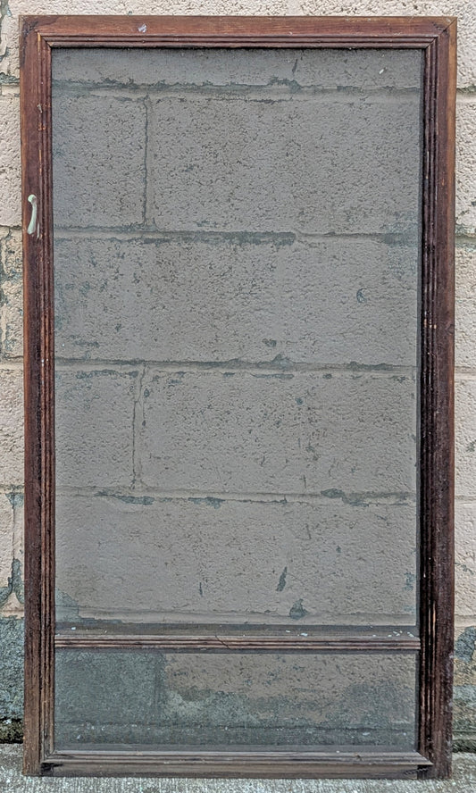 24"x46"x1.5" Antique Vintage Old Reclaimed Salvaged Victorian Wood Wooden Storm Screen Exterior Door Window Insert Removable