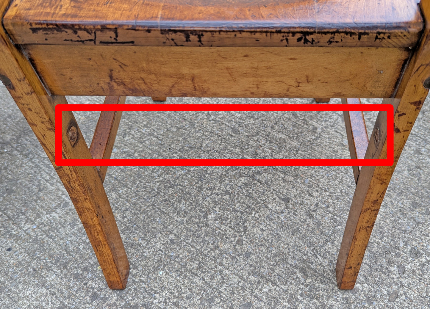 Set of 6 Antique Vintage Old Reclaimed Salvaged Arts Crafts Solid Maple Wood Wooden School Church Lodge Side Accent Dining Seat Chairs