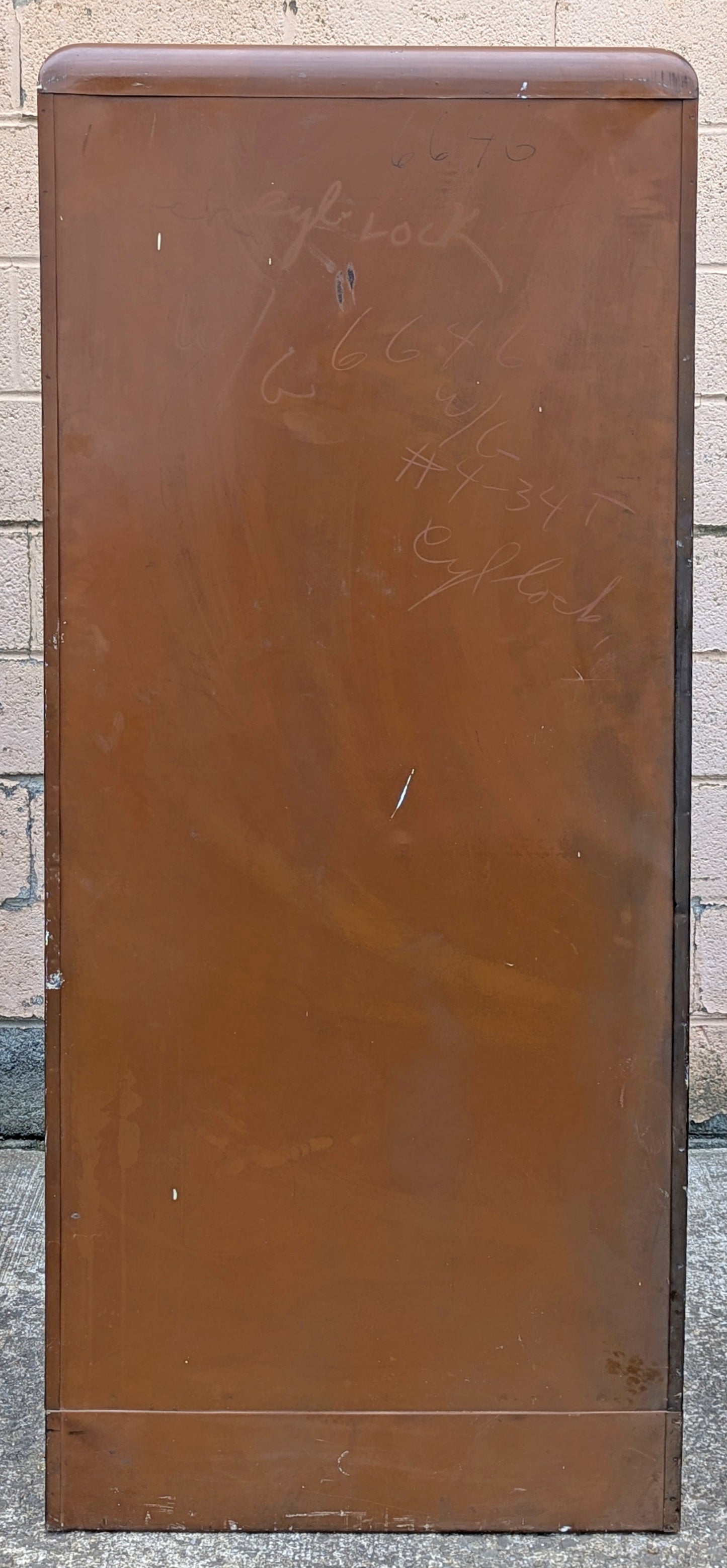 Antique Vintage Old Reclaimed Salvaged Mid Century Modern "Interstate Metal Products" Union Made Solid Metal Steel Cabinet Wardrobe Closet