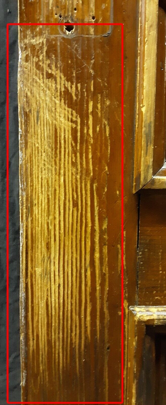 35.5"x93.5"x2" Antique Vintage Old Salvaged Reclaimed Wood Wooden Entry Exterior Door Window Wavy Glass Lite Pane