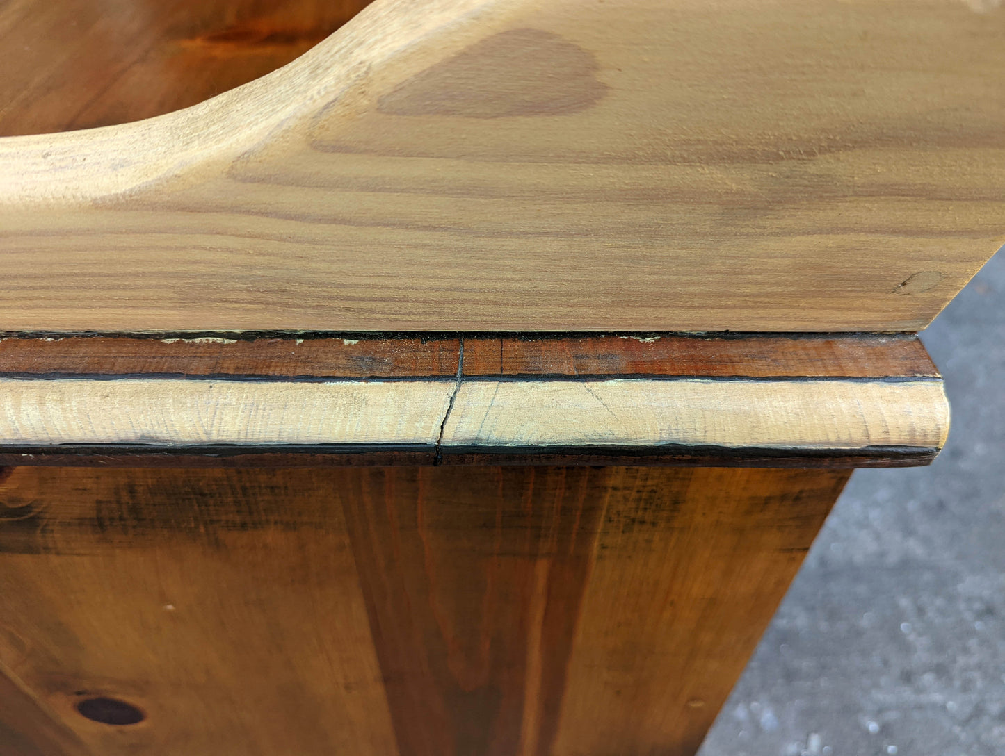 Vintage Old Handmade Solid Wood Wooden Server Cabinet Work Table Storage Pantry Cupboard Chest Rustic Country Antique Style