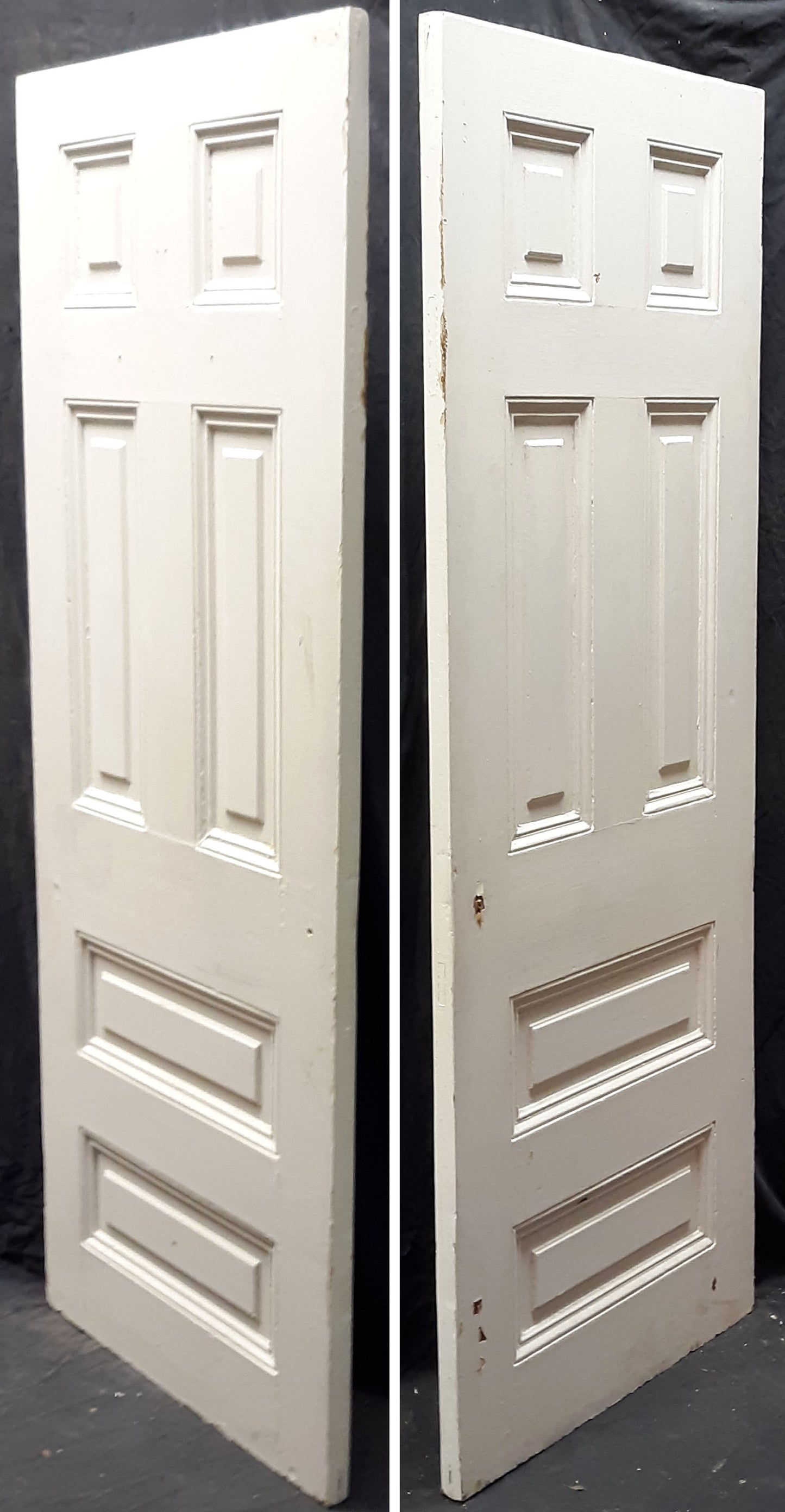 2 available 30"x78" Antique Vintage Interior SOLID Reclaimed Salvaged Victorian SOLID Wood Wooden Doors 6 Panels