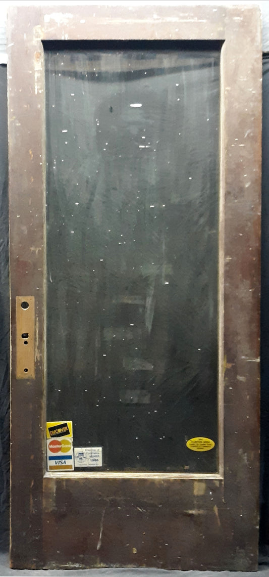 42"x93.5"x2.25" Antique Vintage Old Reclaimed Salvaged SOLID Wood Wooden Exterior Entry Door Window