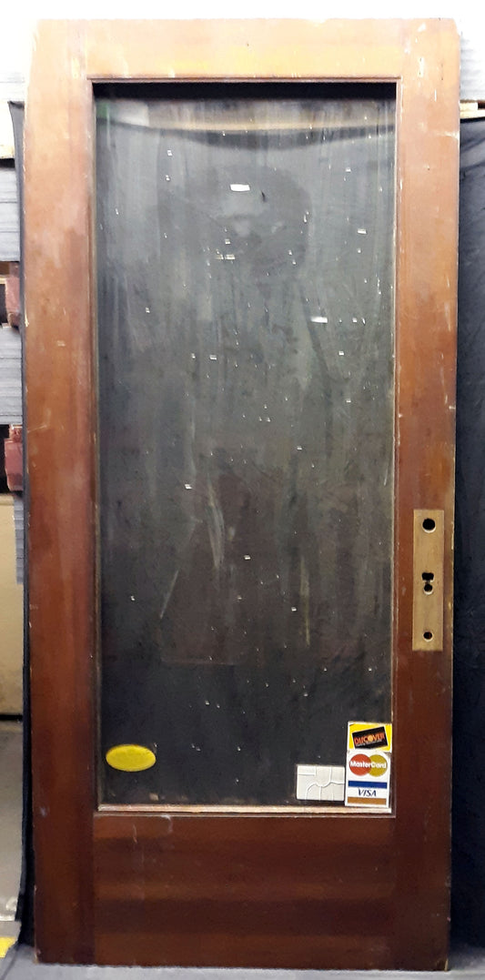 42"x93.5"x2.25" Antique Vintage Old Reclaimed Salvaged SOLID Wood Wooden Exterior Entry Door Window