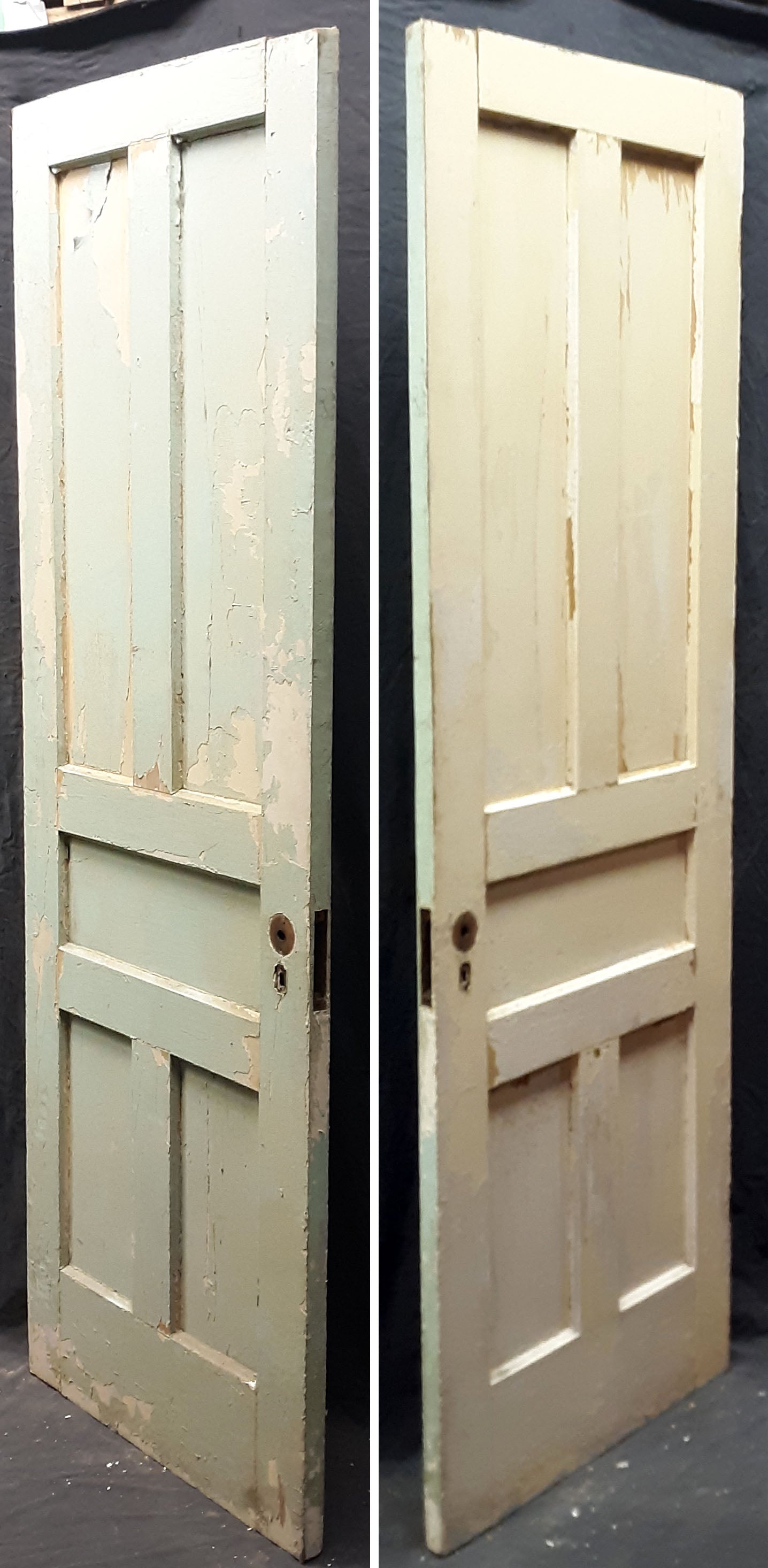2 available 28"x80" Antique Vintage Old Reclaimed Salvaged SOLID Wood Wooden Interior Closet Doors 5 Panels