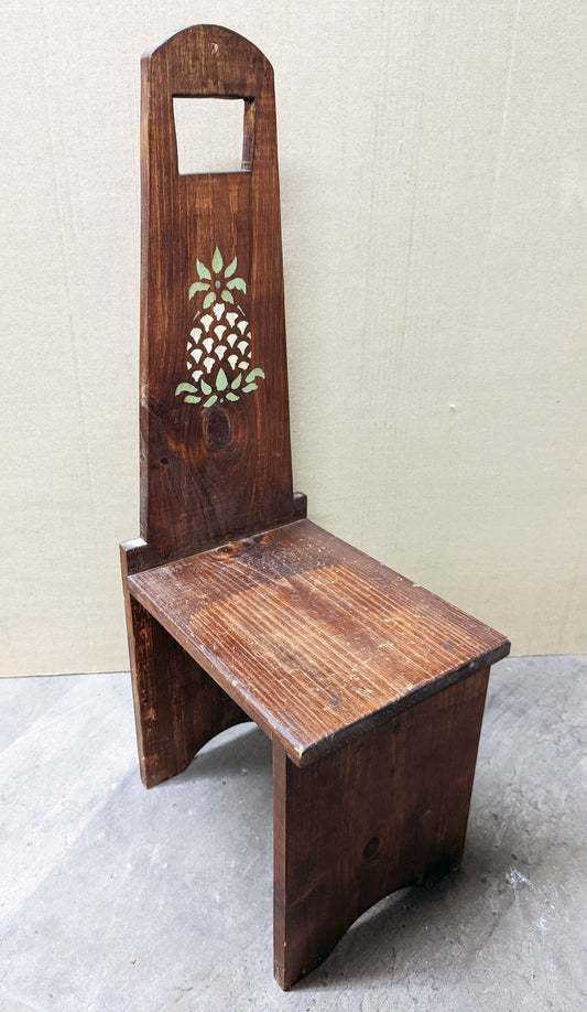 Welcome Front Door Vintage Antique Old Solid Wood Wooden Entry Entrance Step Porch Stoop Foyer Stool Chair Seat Bench