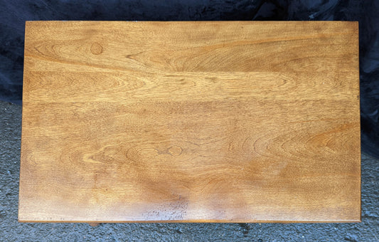 Small Vintage Antique Old Solid Birch Wood Wooden Rectangular Table Foot Step Stool Plant Stand Side Accent Chair Seat