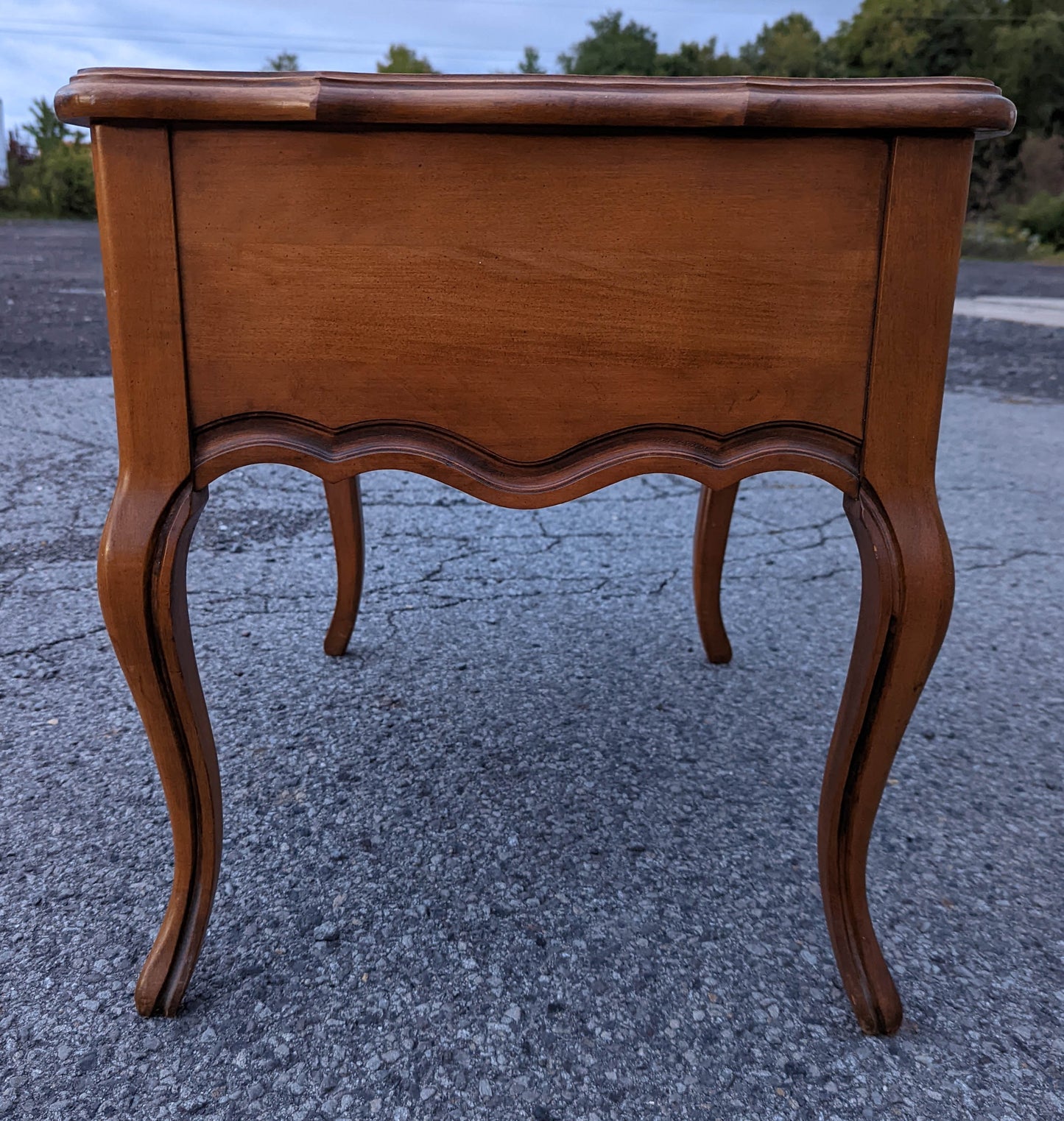 Pair Vintage "Mersman" Mid Century Modern MCM Antique Old SOLID Maple Wood Wooden Formica French Accent End Table Nightstands Night Stand